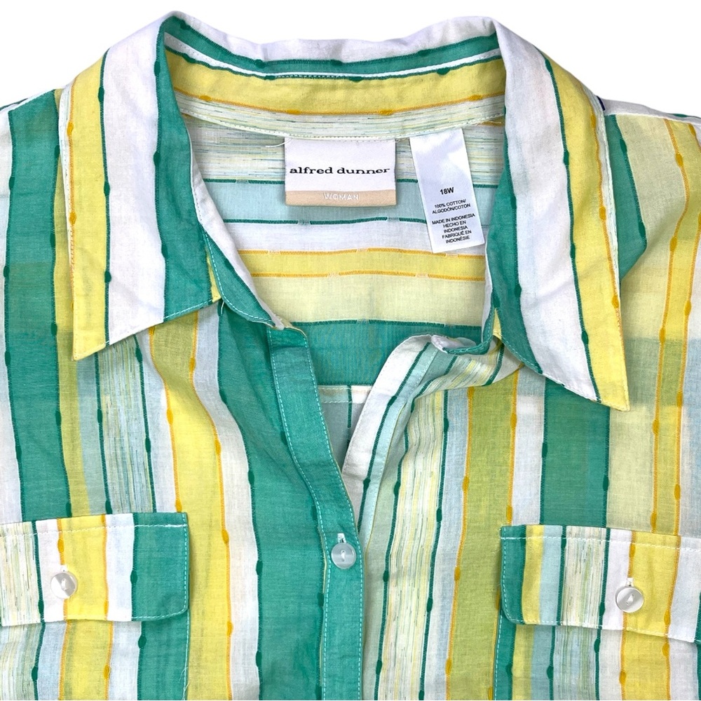 Alfred Dunner Women’s Spring Cotton blouse. Size 18W - Picture 3 of 8